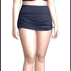 Land’s End Plus and Regular size Tummy control swim skirt panty blk Various Size